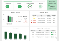 Top Project Management Dashboard Examples &amp; Templates in Project Status Report Dashboard Template
