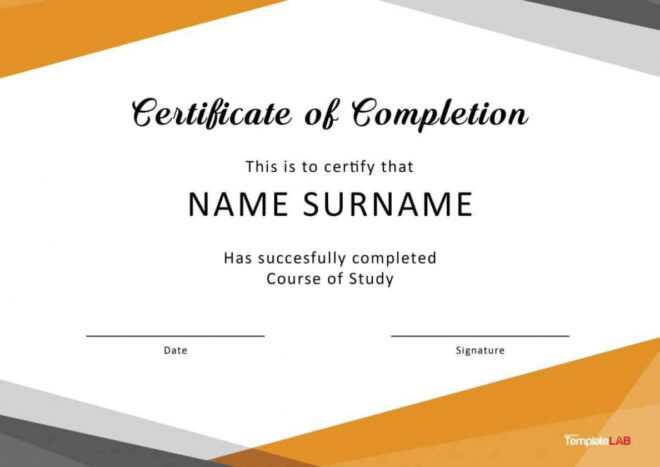 Training Certificate Template Free ~ Addictionary intended for Template For Training Certificate
