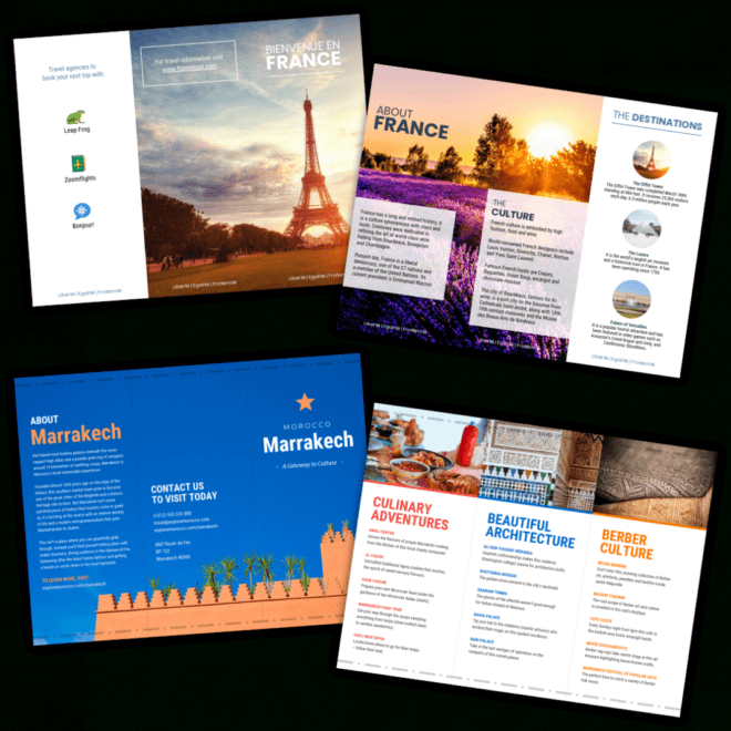 Travel Brochure Templates - Make A Travel Brochure - Venngage with Travel Guide Brochure Template