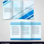 Tri-Fold Business Brochure Template Two-Sided Vector Image with regard to Double Sided Tri Fold Brochure Template