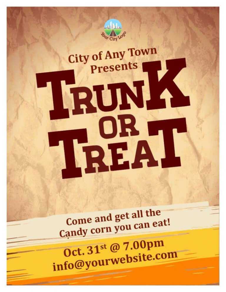 Trunk Or Treat Flyer Template