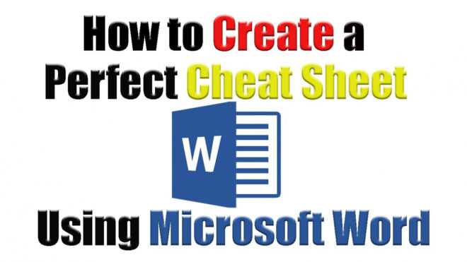 Tutorial | How To Create The Perfect Cheat Sheet Using Microsoft Word regarding Cheat Sheet Template Word