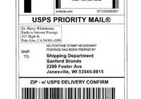 Usp Shipping Label Template Word ~ Addictionary with Usps Shipping Label Template Word