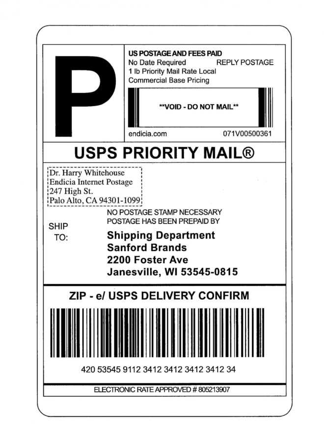 Usp Shipping Label Template Word ~ Addictionary with Usps Shipping Label Template Word