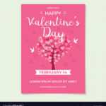 Valentines Day Flyer Template Royalty Free Vector Image regarding Valentines Day Flyer Template Free