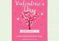 Valentines Day Flyer Template Royalty Free Vector Image regarding Valentines Day Flyer Template Free