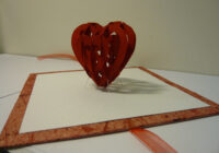 Valentine'S Day Pop Up Card: 3D Heart Tutorial - Creative for 3D Heart Pop Up Card Template Pdf