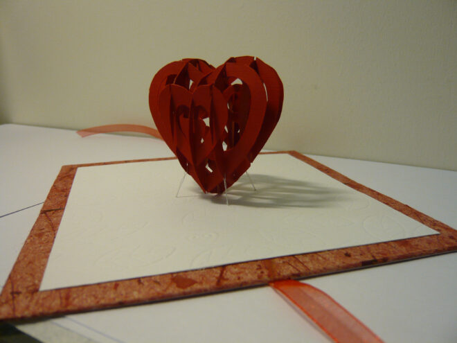 Valentine'S Day Pop Up Card: 3D Heart Tutorial - Creative for 3D Heart Pop Up Card Template Pdf