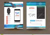 Vector Brochure Template Design For Technology Product with Product Brochure Template Free