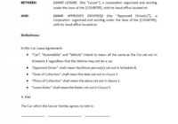 Vehicle Lease Agreement Template ~ Addictionary inside Lease Of Vehicle Agreement Template