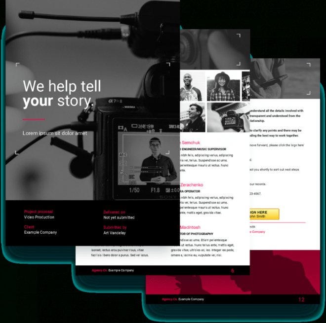 Video Proposal Template - Free Sample | Proposify with regard to Video Production Proposal Template