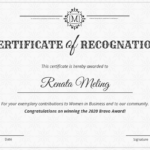 Vintage Certificate Of Recognition Template with Template For Recognition Certificate