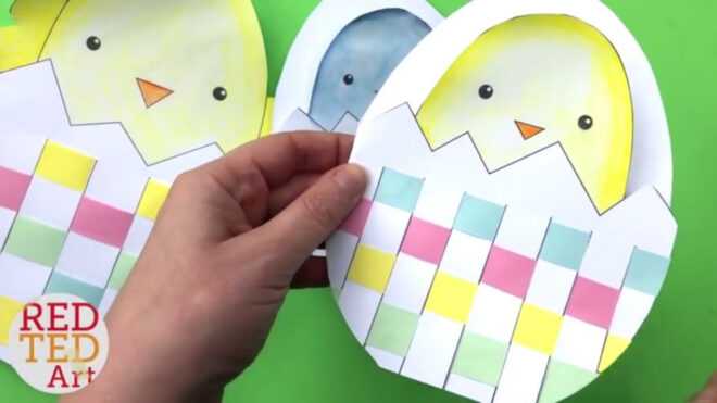 Weaving Chick Cards With Template - Easy Easter Card Diy Ideas intended for Easter Chick Card Template