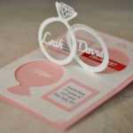 Wedding Invitation Linked Rings Pop Up Card Template for Pop Up Wedding Card Template Free