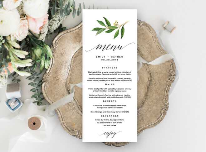 Wedding Menu Editable Template – Free Print Templates with regard to Wedding Menu Templates Free Download