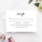 Wedding Rsvp Card Template with Template For Rsvp Cards For Wedding