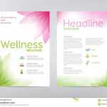 Wellness Brochure - Layout Template Stock Vector inside Health And Wellness Flyer Template