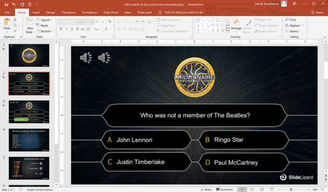 Who Wants To Be A Millionaire Powerpoint Template | Slidelizard with regard to Quiz Show Template Powerpoint