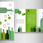 Wine Brochure Design Template Vector regarding Wine Brochure Template