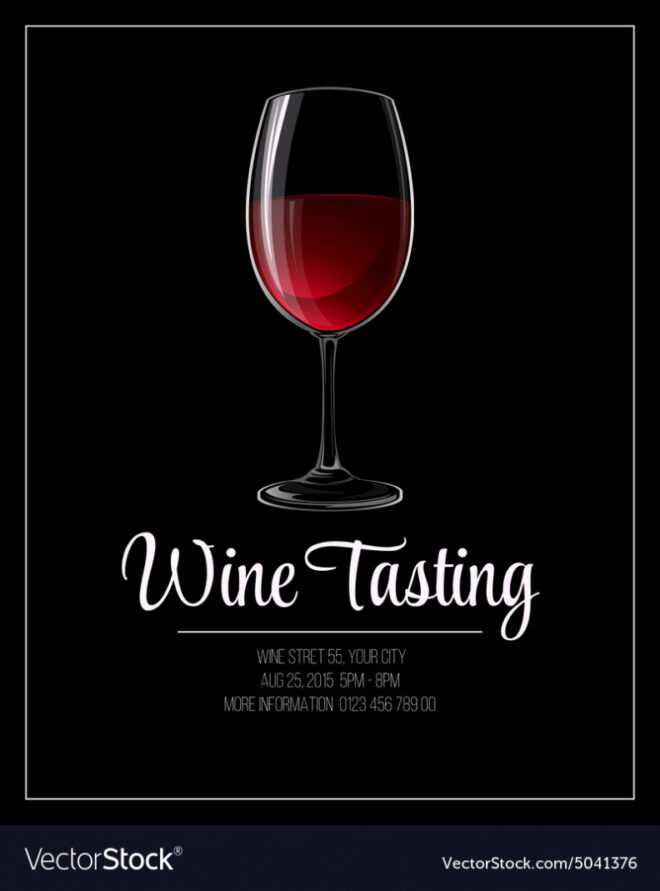 Wine Tasting Flyer Template Royalty Free Vector Image for Wine Flyer Template