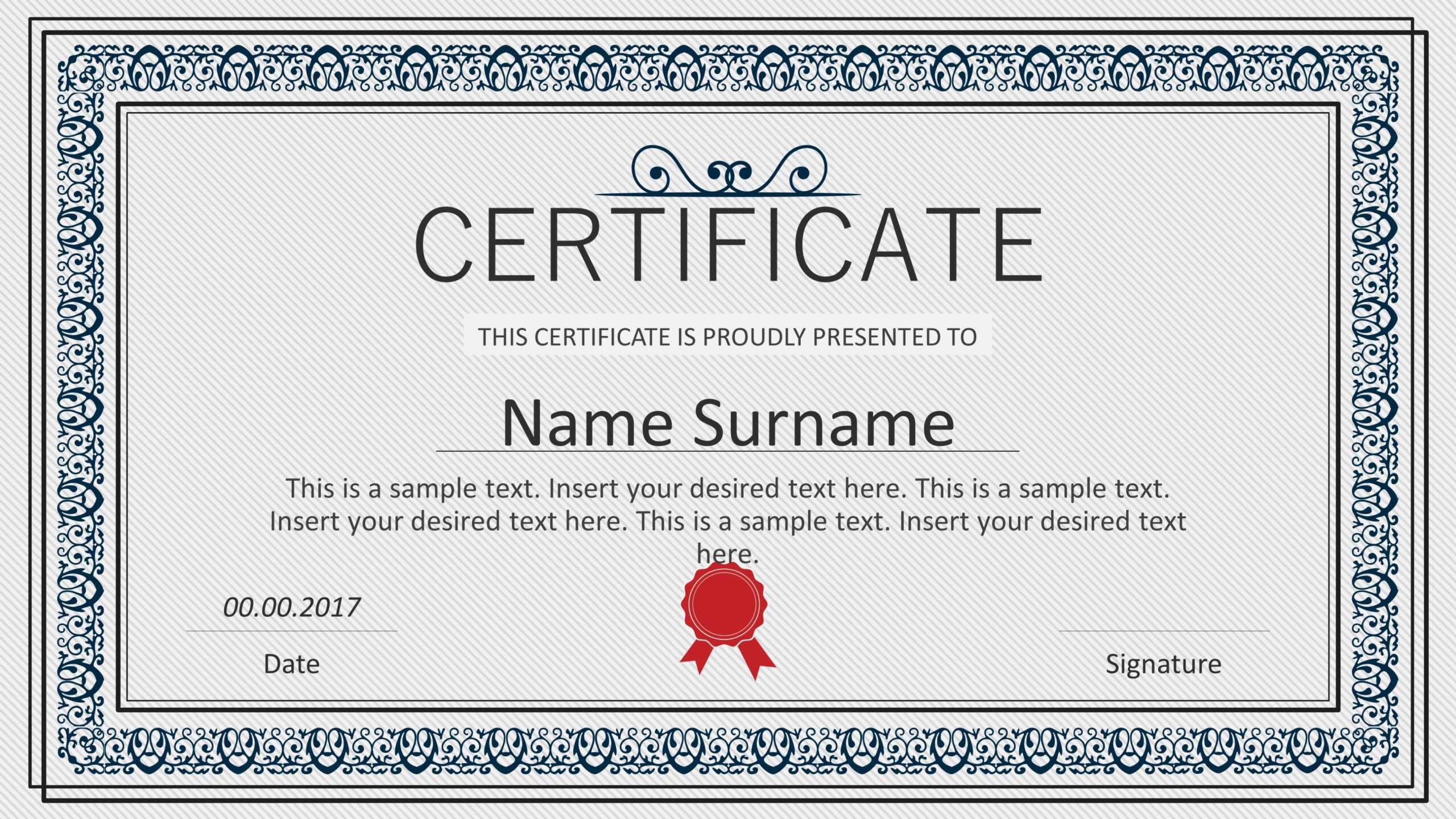 Winner Certificate Powerpoint Templates throughout Winner Certificate Template