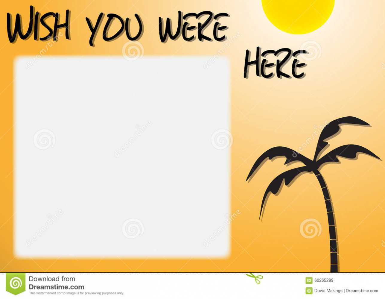 Wish You Were Here Postcard Template intended for Wish You Were Here Postcard Template