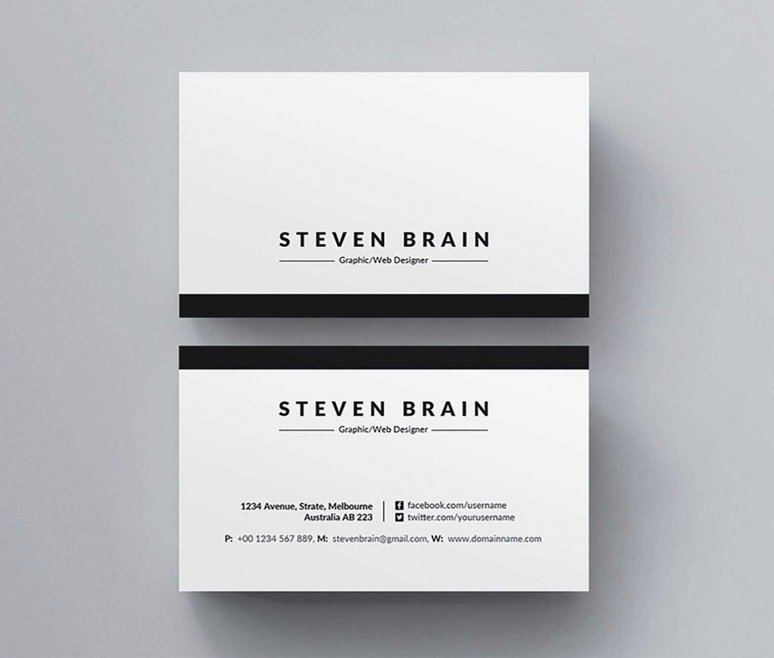Word Business Card Template Free ~ Addictionary within Word 2013 Business Card Template