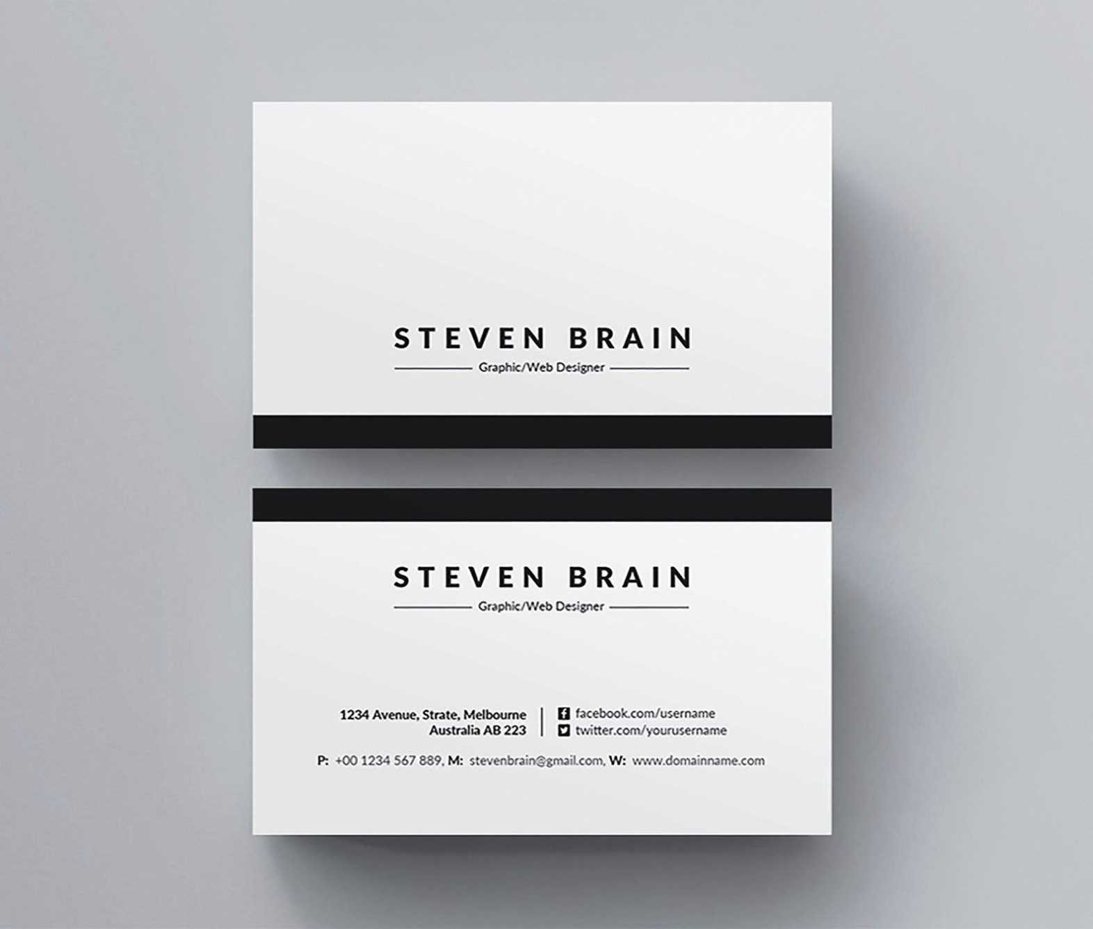 Word Business Card Template Free ~ Addictionary within Word 2013 Business Card Template