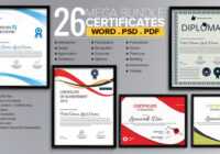 Word Certificate Template - 53+ Free Download Samples regarding Microsoft Office Certificate Templates Free