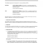 Workplace Mediation Agreement Template within Workplace Mediation Agreement Template