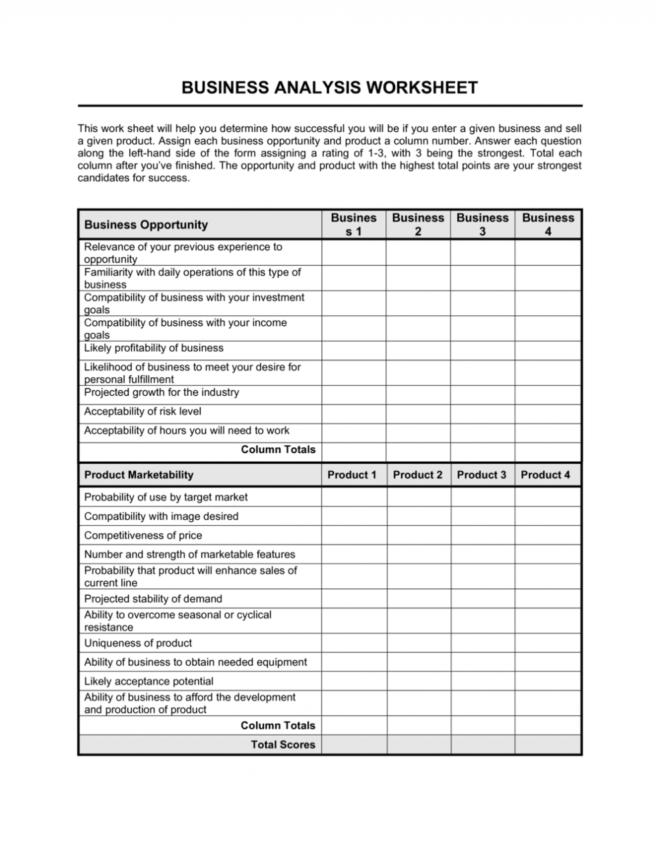 Worksheet Business Analysis Template | By Business-In-A-Box™ throughout Business Analyst Documents Templates