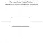 Writing Template Worksheets | Four Square Writing Template for Blank Four Square Writing Template