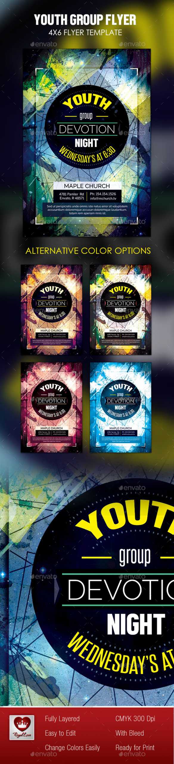Youth Flyer Graphics, Designs &amp; Templates From Graphicriver inside Youth Group Flyer Template Free