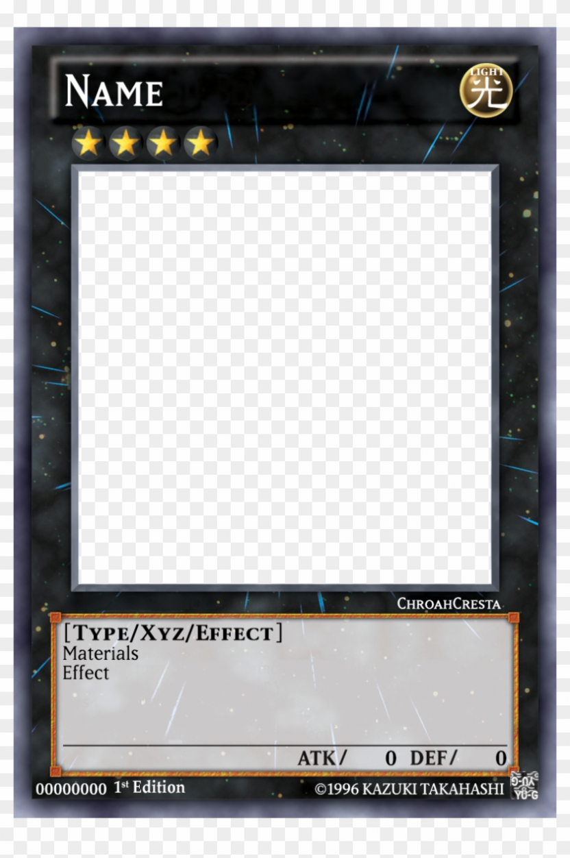 Yu Gi Oh Blank Card Template - Yugioh Xyz Card Template, Hd intended for Yugioh Card Template
