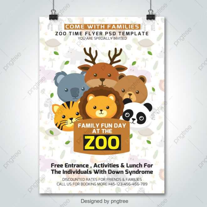 Zoo Flyer Template Lion King Template Download On Pngtree throughout Zoo Brochure Template